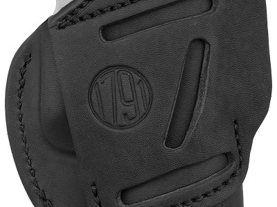 1791 Gunleather 4WH2SBLL 4-Way  IWB/OWB Size 02 Stealth Black Leather Belt Clip Compatible w/Ruger LCP/S&W Bodyguard/Glock 42/43/43X Left Hand