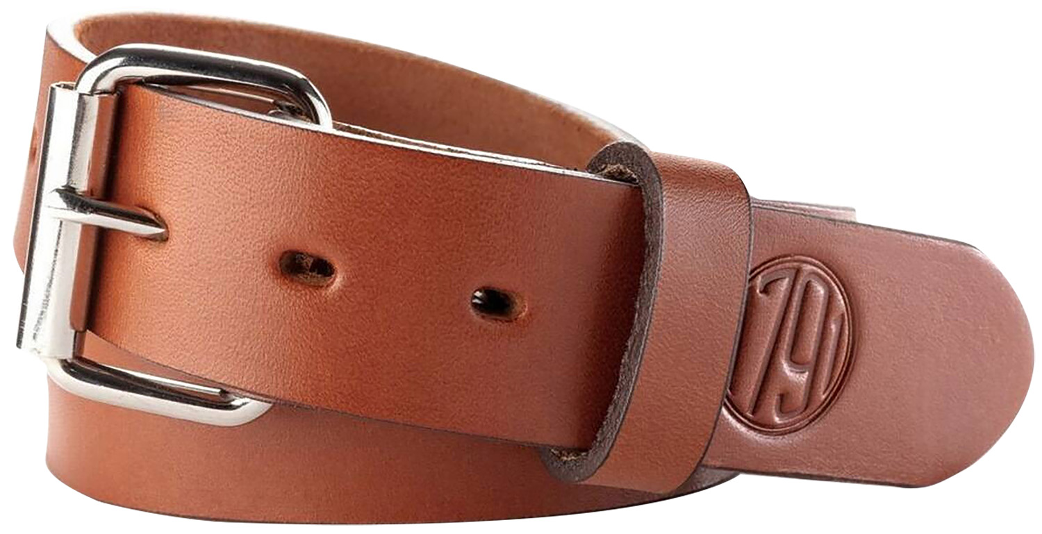 1791 Gunleather BLT014448CBRA 01  Gun Belt Classic Brown Leather 44/48 1.50″ Wide Buckle Closure