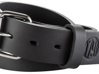 1791 Gunleather BLT014650SBLA 01  Gun Belt Stealth Black Leather 46/50 1.50″ Wide Buckle Closure