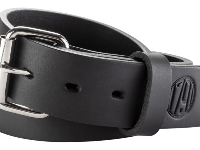 1791 Gunleather BLT014852SBLA 01  Gun Belt Stealth Black Leather 48/52 1.50″ Wide Buckle Closure