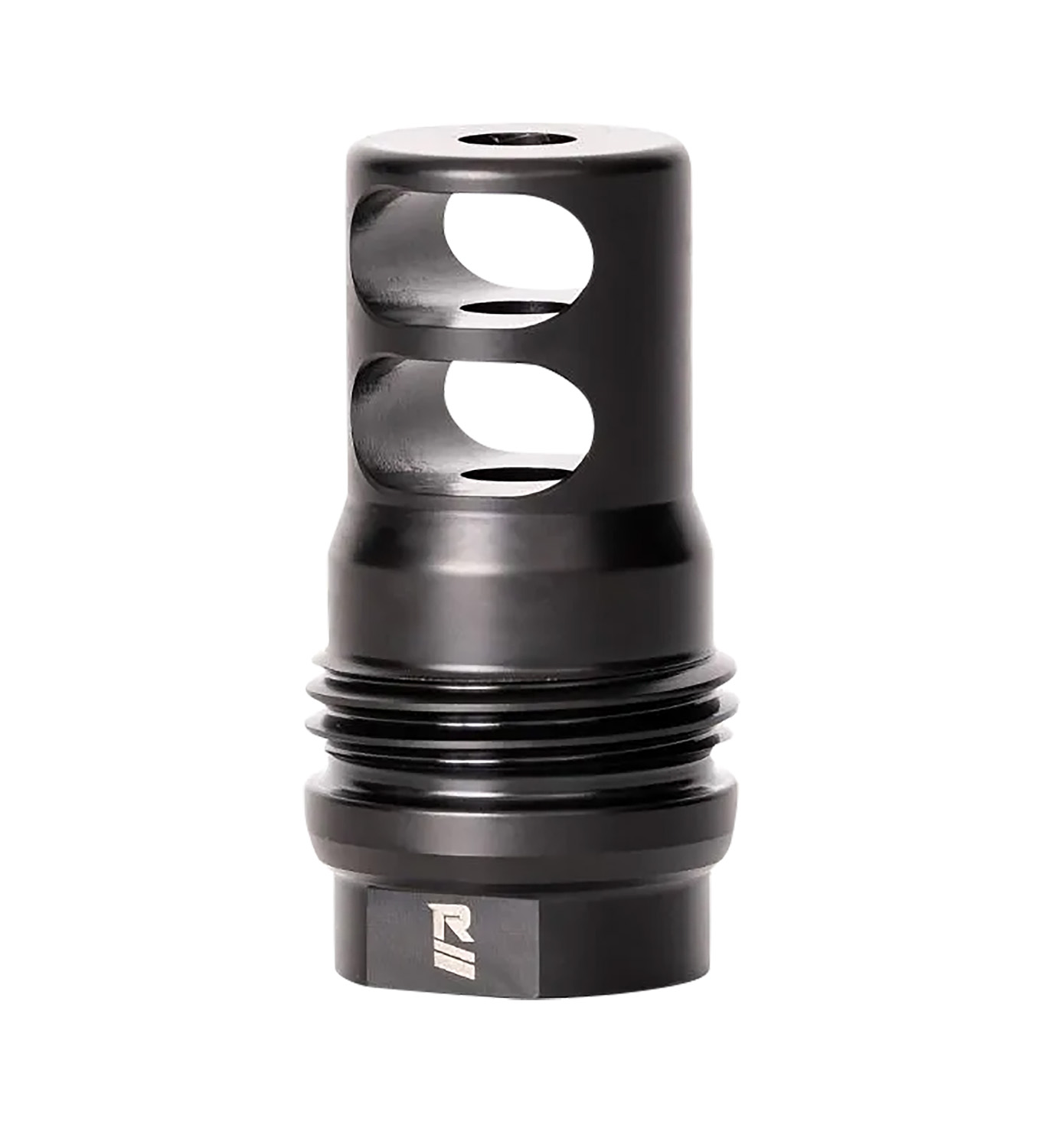 Rugged Suppressor MB010 2 Port Brake  Black for 1/2″-28 tpi Threads & 2.16″ OAL for 5.56x45mm NATO Radiant762, Surge762, Razor762 & Micro30 Suppressors