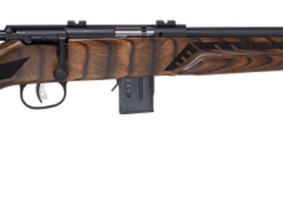 Savage Arms 96637 93R17 Minimalist 17 HMR 10+1 Cap 18″ Matte Black Rec/Barrel Natural Brown Laminate Boyd’s Minimalist Stock Right Hand (Full Size)