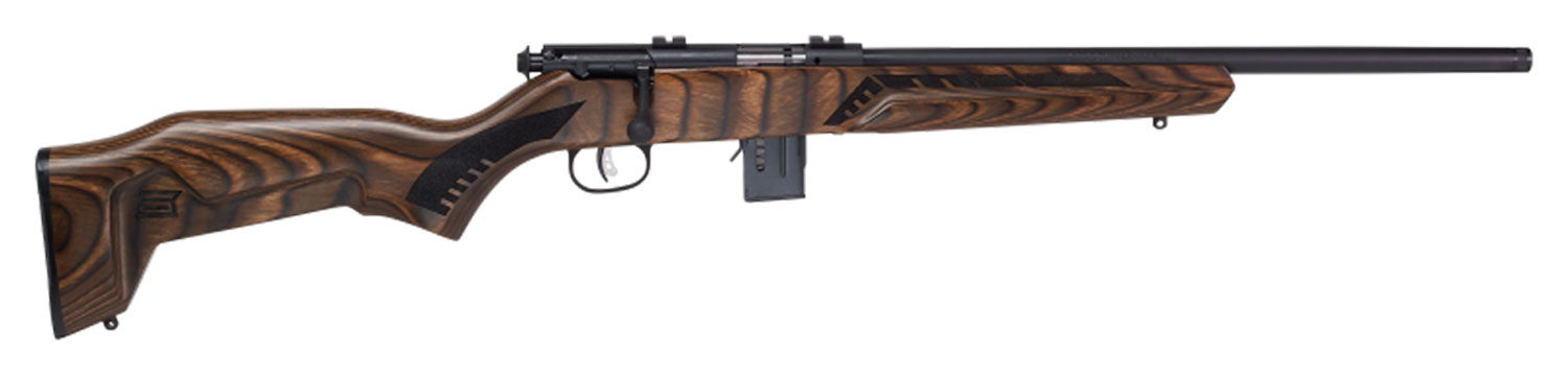 Savage Arms 96637 93R17 Minimalist 17 HMR 10+1 Cap 18″ Matte Black Rec/Barrel Natural Brown Laminate Boyd’s Minimalist Stock Right Hand (Full Size)