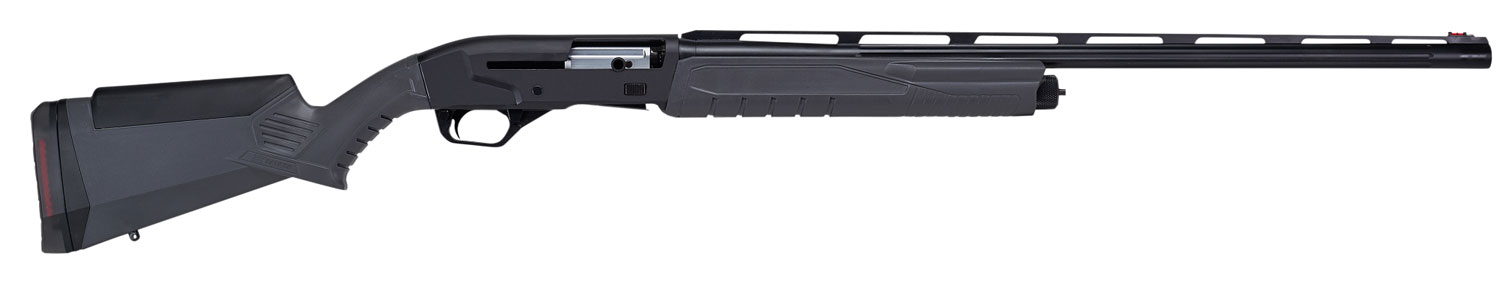 Savage Arms 57602 Renegauge Field Full Size 12 Gauge Semi-Auto 3″ 4+1 28″ Black Melonite Fluted Vent Rib Barrel, Matte Black Aluminum Receiver, Adjustable Matte Gray Synthetic Stock, Right Hand