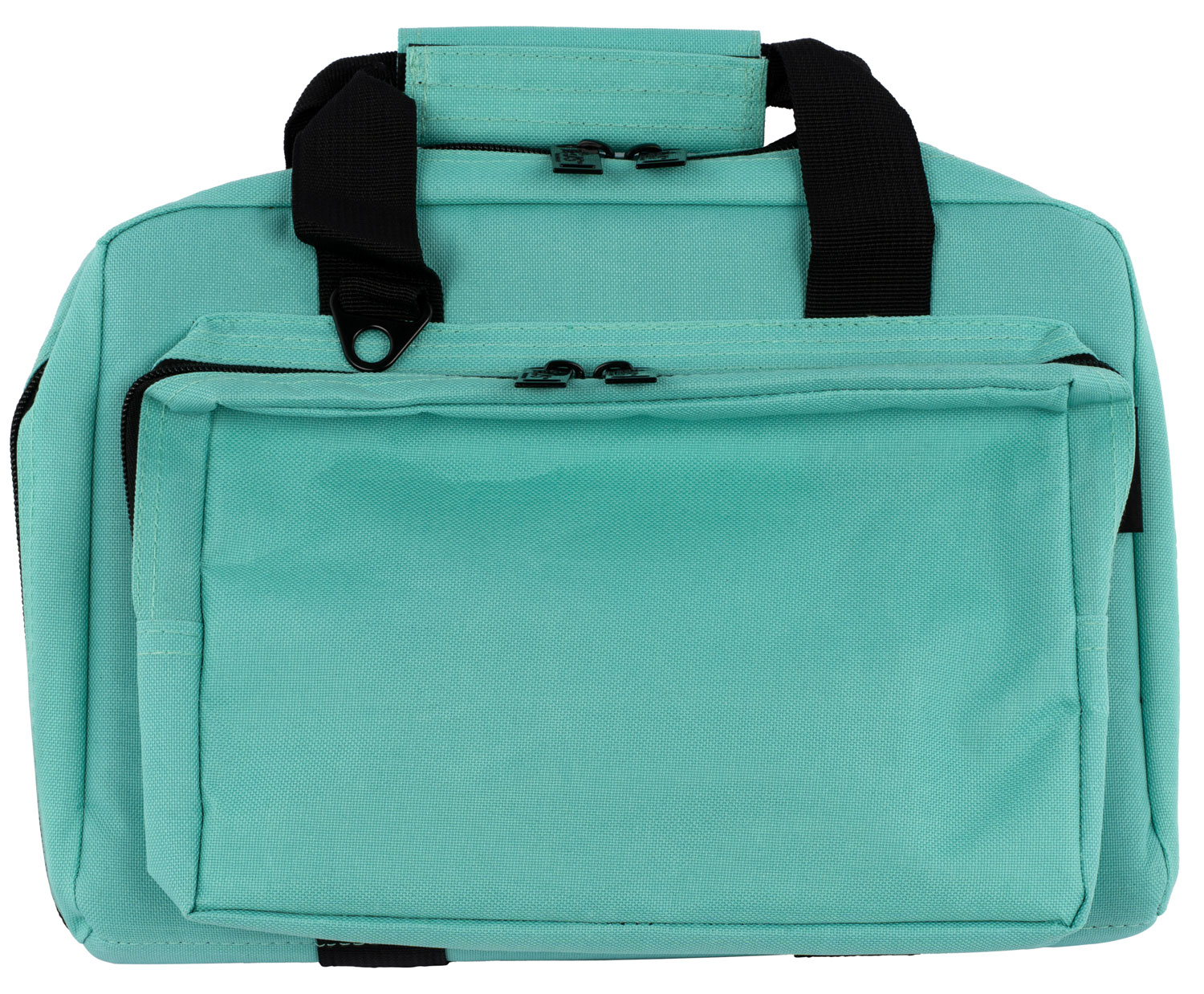 US PeaceKeeper P21102 Mini Range Bag Water Resistant Robin’s Egg Blue 600D Polyester with 8 Mag Pockets, Lockable Zippers & Wraparound Handles 12.75″ L x 8.75″ H x 3″ D Exterior Dimensions