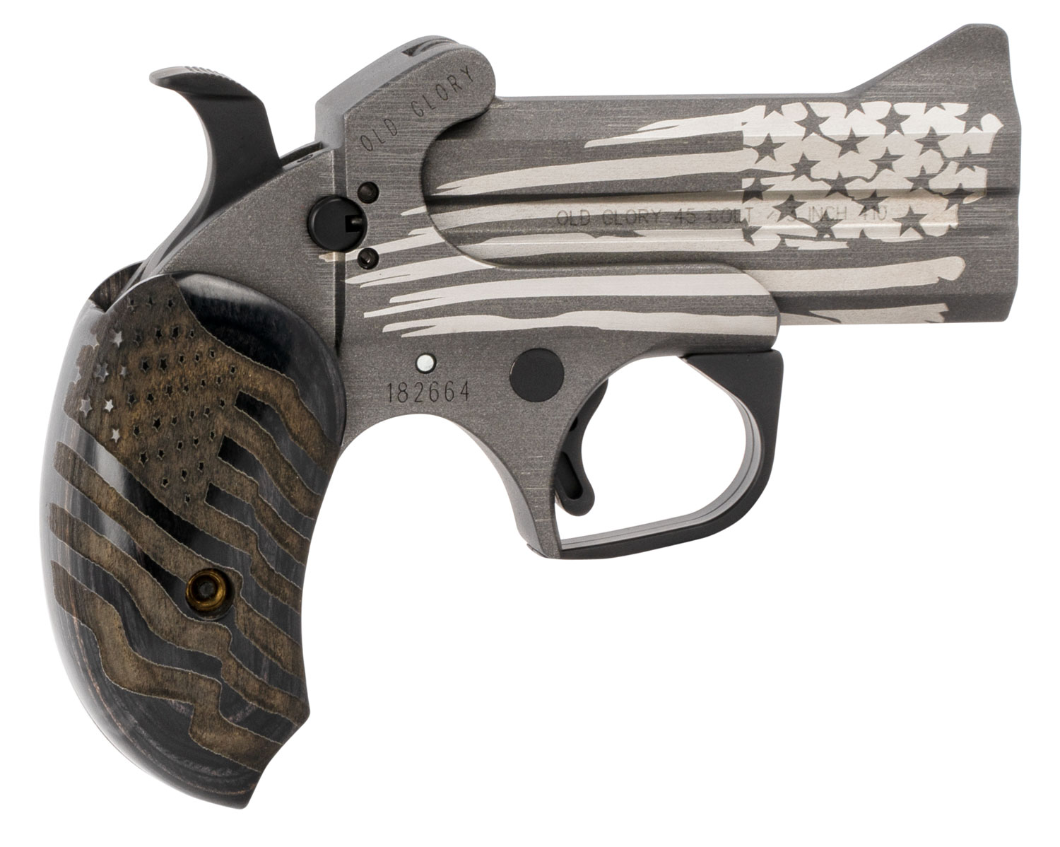 Bond Arms BAOG Old Glory  45 Colt (LC)/410 Gauge 3.50″ 2 Round American Flag Stainless Steel Cerakote