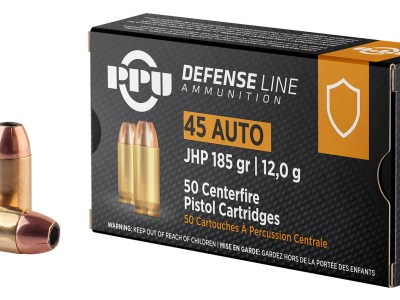 PPU PPD45 Defense  45ACP 185gr Jacketed Hollow Point 50 Per Box/10 Case