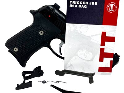 Langdon Tactical Tech LTTTJIBOP13 Trigger Job In A Bag  Black Curved Fits Beretta 92/96/M9 not A1 Right Hand