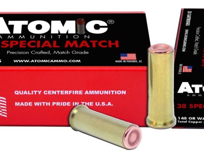 Atomic Ammunition 00449 Match Precision Craft 38Special 148gr Hollow Base Wadcutter 50 Per Box/10 Case
