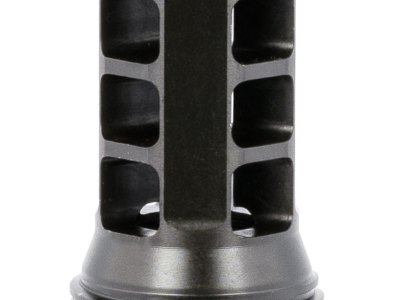 Huxwrx 1574 QD 762 Muzzle Brake Black with 5/8″-24 tpi Threads, 2.30″ OAL & 1.20″ Diameter for 30 Cal AR-Platform