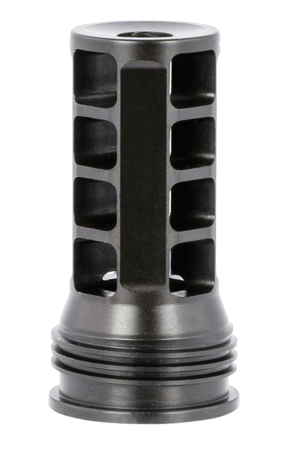 Huxwrx 1574 QD 762 Muzzle Brake Black with 5/8″-24 tpi Threads, 2.30″ OAL & 1.20″ Diameter for 30 Cal AR-Platform