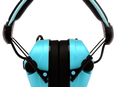 Pyramex VGPME26 Venture Gear Sentinel Muff Polymer 26 dB Over the Head Powder Blue/Black Adult 1 Pair