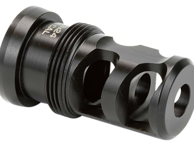 Griffin Armament TMPB65MM5824 Paladin 2 Port Taper Mount Black Melonite QPQ 17-4 Stainless Steel with 5/8″-24 tpi Threads, 1.88″ OAL & 1.07″ Diameter for 6.5mm