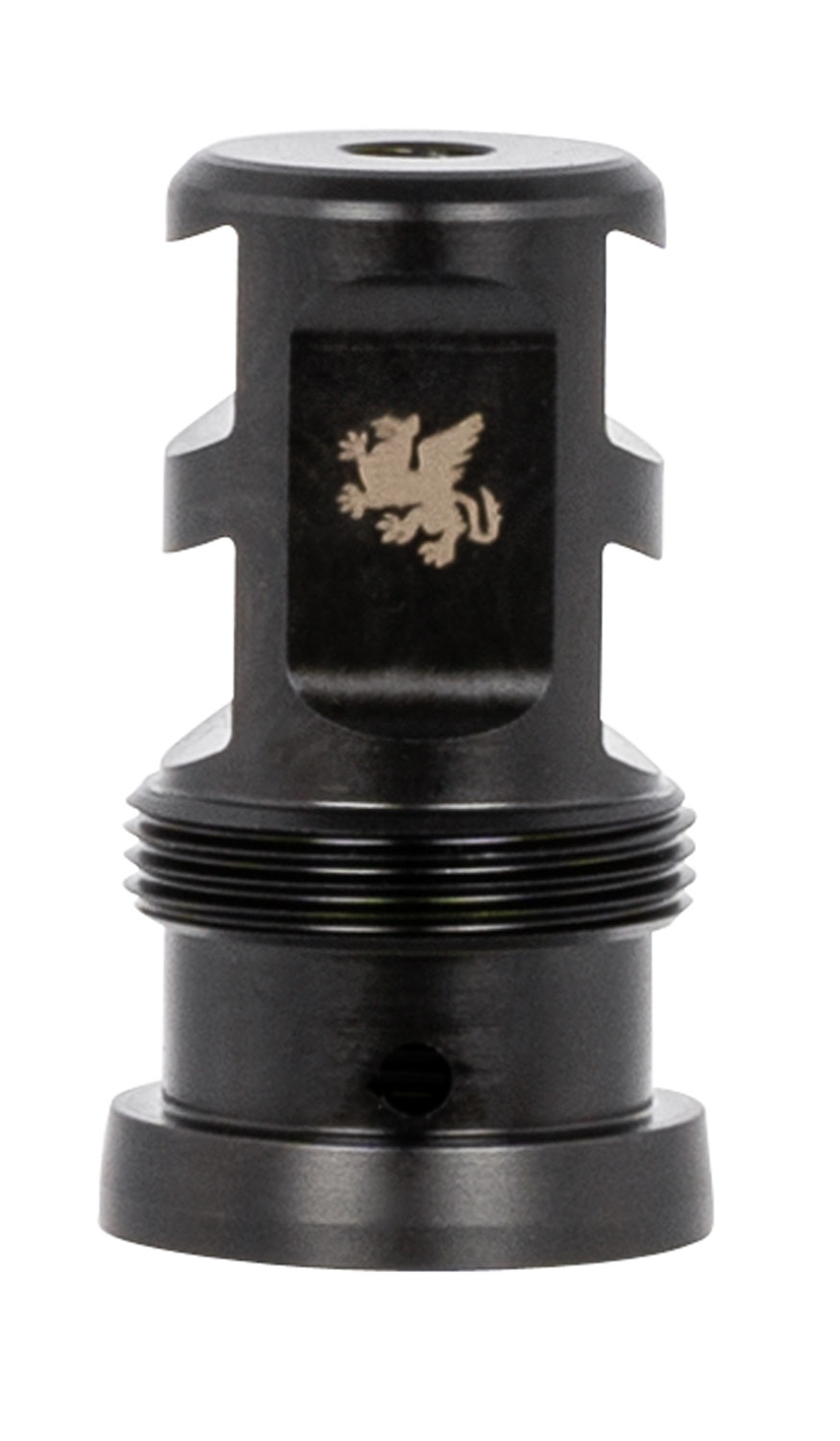 Griffin Armament TMPB22C1228 Paladin 2 Port Taper Mount 22 Cal 1/2″-28 tpi 1.88″ 17-4 Stainless Steel Black Melonite QPQ