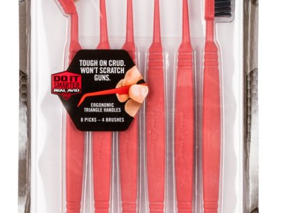 Real Avid AVPBS Accu-Grip Picks & Brushes Rifle/Shotgun Firearm Plastic 8-8.25″ Long Resin Bristles 6 Per Pkg