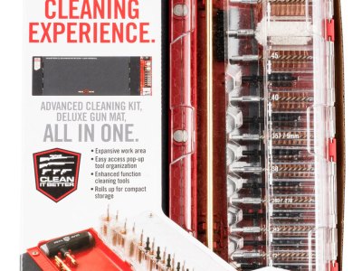 Real Avid AVMCSU Master Cleaning Station Universal Rifle/Shotgun Bronze/Nylon Bristles Black/Red
