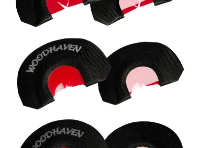 Woodhaven WH301 Red Ninja Power V  Diaphragm Call Triple Reed Attracts Turkeys Black 3 Per Pkg