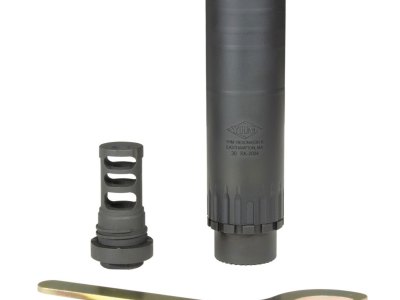 Yankee Hill 2150MB24 Resonator K Muzzle Brake Black Matte Cerakote 17-4 Stainless Steel with 5/8″-24 tpi Threads for 30 Cal AR-Platform