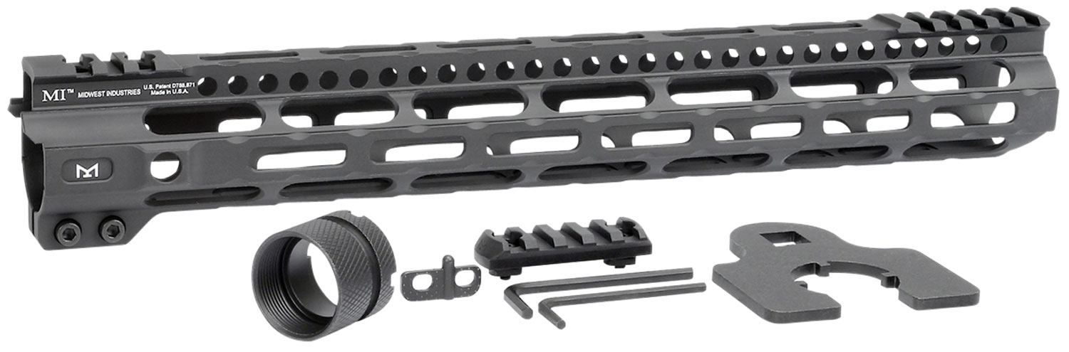 Midwest Industries MICRLW14 Combat Lightweight AR-15 Black Hardcoat Anodized Aluminum/Polymer 14″ Picatinny/M-LOK