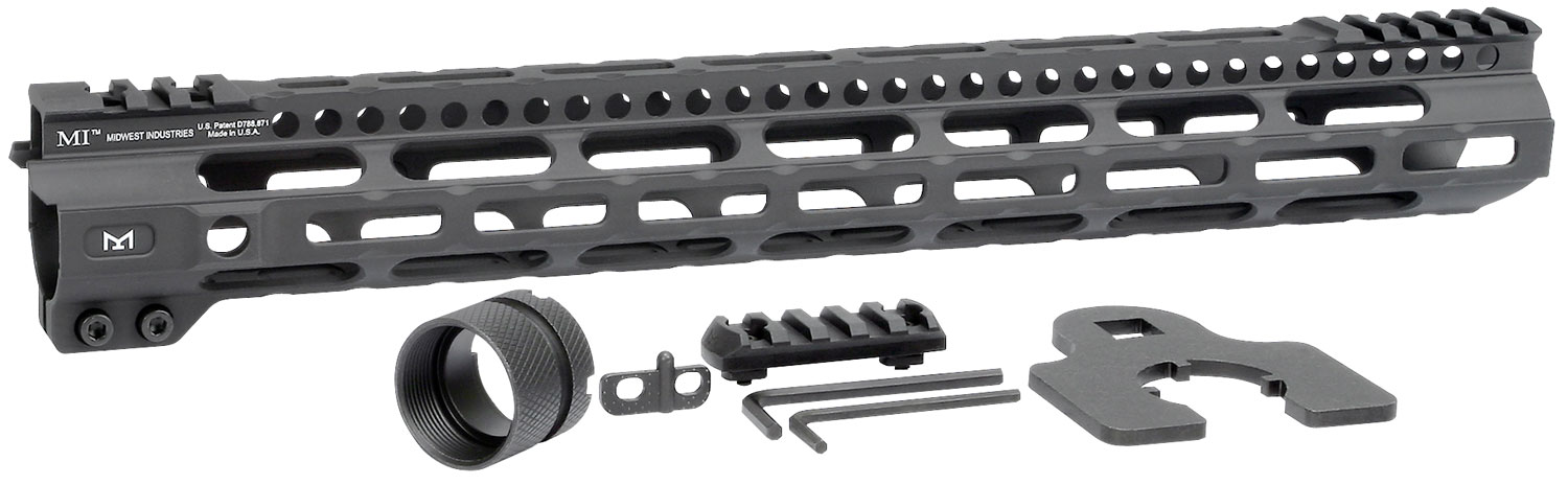 Midwest Industries MICRLW15 Combat Lightweight AR-15 Black Hardcoat Anodized Aluminum/Polymer 15″ Picatinny/M-LOK