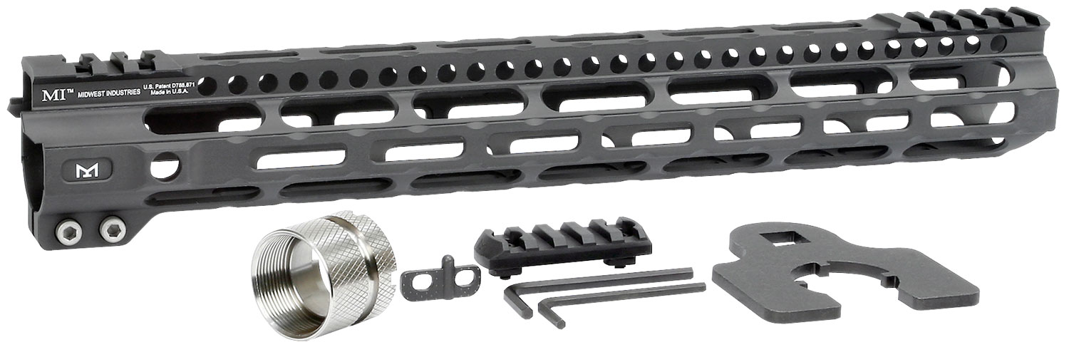 Midwest Industries MIULW14 Ultralight  AR-15 Black Hardcoat Anodized Aluminum/Polymer 14″ Picatinny/M-LOK