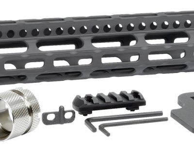 Midwest Industries MIULW15 Ultralight  AR-15 Black Hardcoat Anodized Aluminum/Polymer 15″ Picatinny/M-LOK