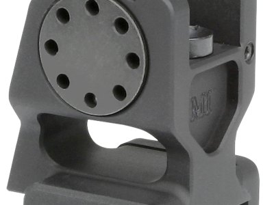 Midwest Industries MICBUIS Combat Rifle Rear Fixed Sight  Black Hardcoat Anodized for AR-15, M16, M4
