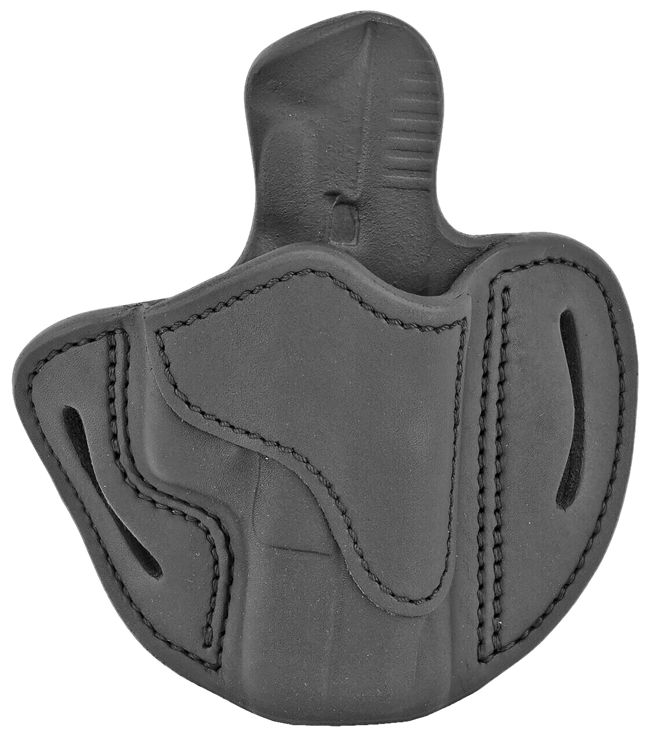1791 Gunleather ORBH21SBLR BH2.1 Optic Ready OWB Size 2.1 Stealth Black Leather Belt Slide Compatible w/Glock 17/S&W M&P Shield/Springfield XD Right Hand