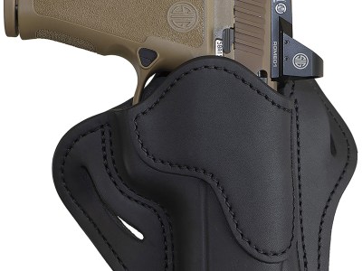 1791 Gunleather ORBH24SBLR BH2.4 Optic Ready OWB 2.4 Stealth Black Leather Belt Slide Fits Walther PPQ/Sig P320/Springfield XD-M