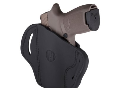 1791 Gunleather ORBH24SSBLR BH2.4S Optic Ready OWB Size 2.4S Stealth Black Leather Belt Slide Fits FN 509/HK VP9SK Right Hand