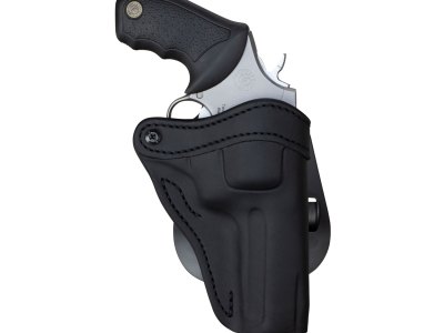 1791 Gunleather PDHR2SBLR RVH2  OWB Stealth Black Leather Paddle Fits Ruger GP100 Right Hand