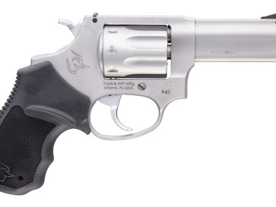 Taurus 2942039 942  22 LR 8rd 3″ Barrel, Overall Matte Finish Stainless Steel & Finger Grooved Black Polymer Grip