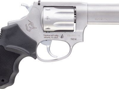 Taurus 2942M039 942  22 WMR 8rd 3″ Barrel, Overall Matte Finish Stainless Steel & Finger Grooved Black Polymer Grip