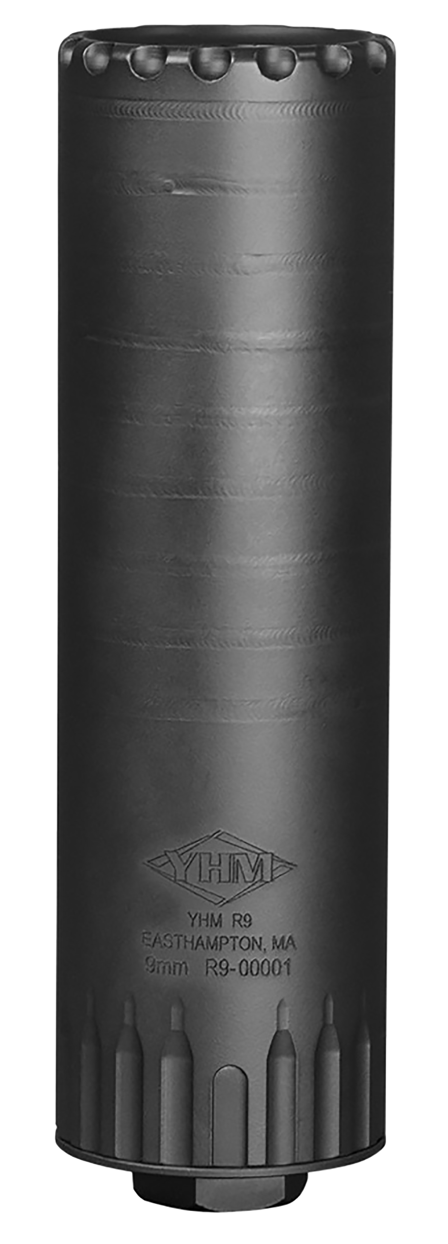Yankee Hill 215528 R9  9mm Luger 1.562″ Black Cerakote 17-4 Stainless Steel 1/2″-28 tpi