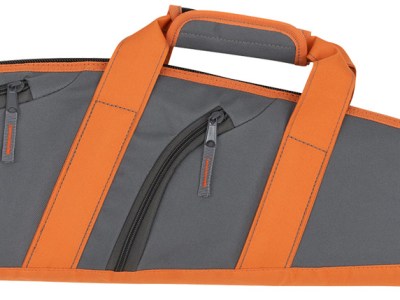 Allen 31732 Springs Compact Youth Rifle Case Fits Scoped Rifles Up To 32″, Gray w/Orange Trim, Nylon Lining, Padded Handle, 2 Accessory Pockets