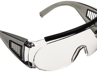 Allen 2169 Fit Over Shooting Glasses Adult Clear Lens Gray Frame