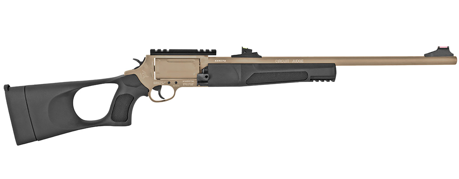 Rossi SCJT4510D Circuit Judge  45 Colt (LC) Caliber with 5rd Capacity, 18.50″ Barrel, Sand Cerakote Metal Finish & Black Synthetic Stock Right Hand (Full Size)