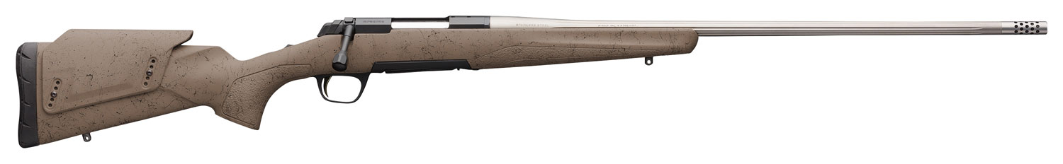 Browning 035513297 X-Bolt Western Hunter 300 PRC 3+1 26″ MB Matte Blued Spider Webbed Flat Dark Earth Cerakote Hard Core Fiber-Fusion with Adjustable Comb Stock Right Hand (Full Size)