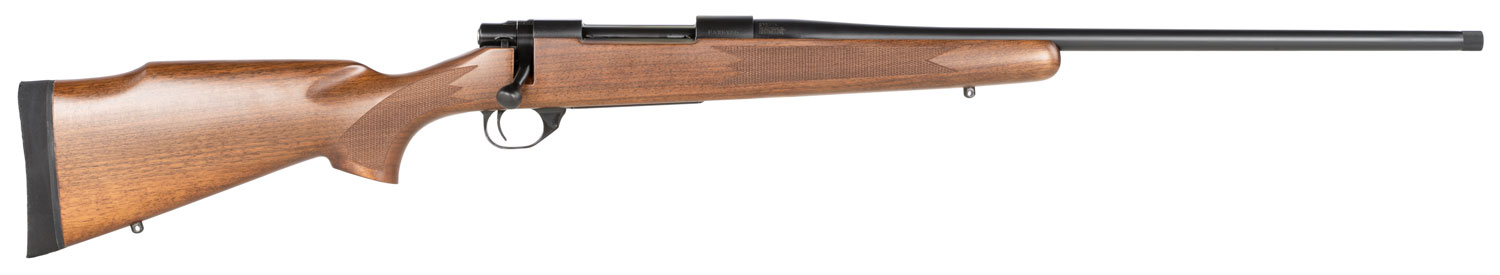 Howa HWH3006T M1500 Standard Hunter 30-06 Springfield 5+1 22″ Black Steel Threaded Barrel, Black Steel Receiver, Walnut Fixed Wood Stock