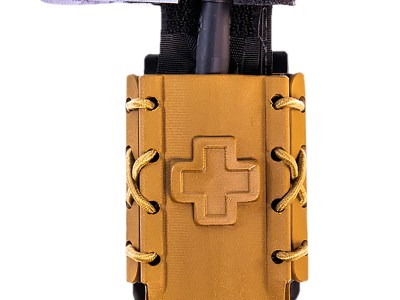 High Speed Gear 11TQK0CB Taco Tourniquet Coyote Brown Kydex, 2″ Belt Clip/MOLLE U-Mount, Compatible w/ Most Tourniquets