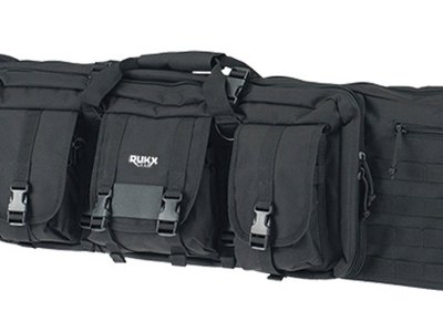 Rukx Gear ATICT36DGB Tactical Double Gun 36″ Water Resistant Black 600D Polyester w/ Non-Rust Zippers Holds up to 2 Rifles