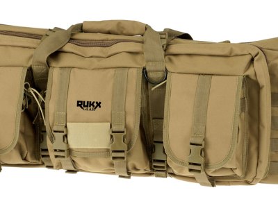 Rukx Gear ATICT36DGT Tactical Double Gun 36″ Water Resistant Tan 600D Polyester w/ Non-Rust Zippers Holds up to 2 Rifles
