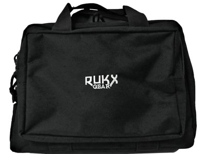 Rukx Gear ATICTDPCB Double Pistol  Black 600D Polyester Holds 2 Handguns