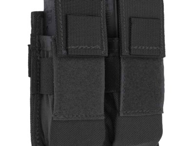 Tacshield T3602BK Universal Double Pistol Mag Pouch Black 1000D Nylon