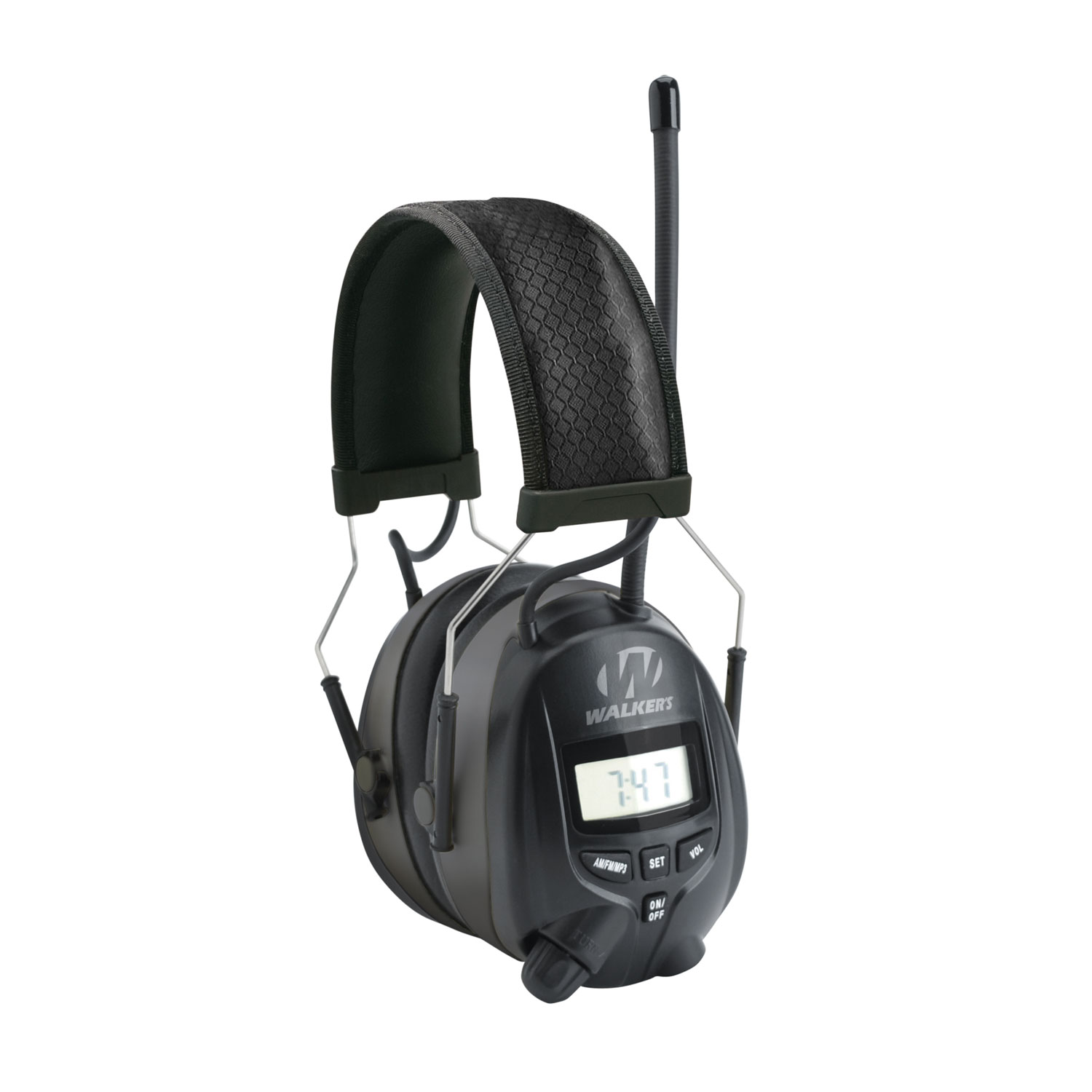 Walker’s GWPRDOM AM/FM Digital Muff Polymer 25 dB Over the Head Black