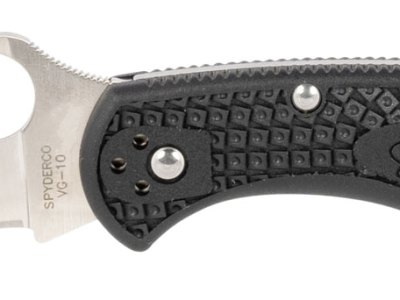 Spyderco C11FPWCBK Delica 4 Lightweight 2.87″ Folding Wharncliffe Plain VG-10 SS Blade Black  Textured FRN Handle Includes Pocket Clip