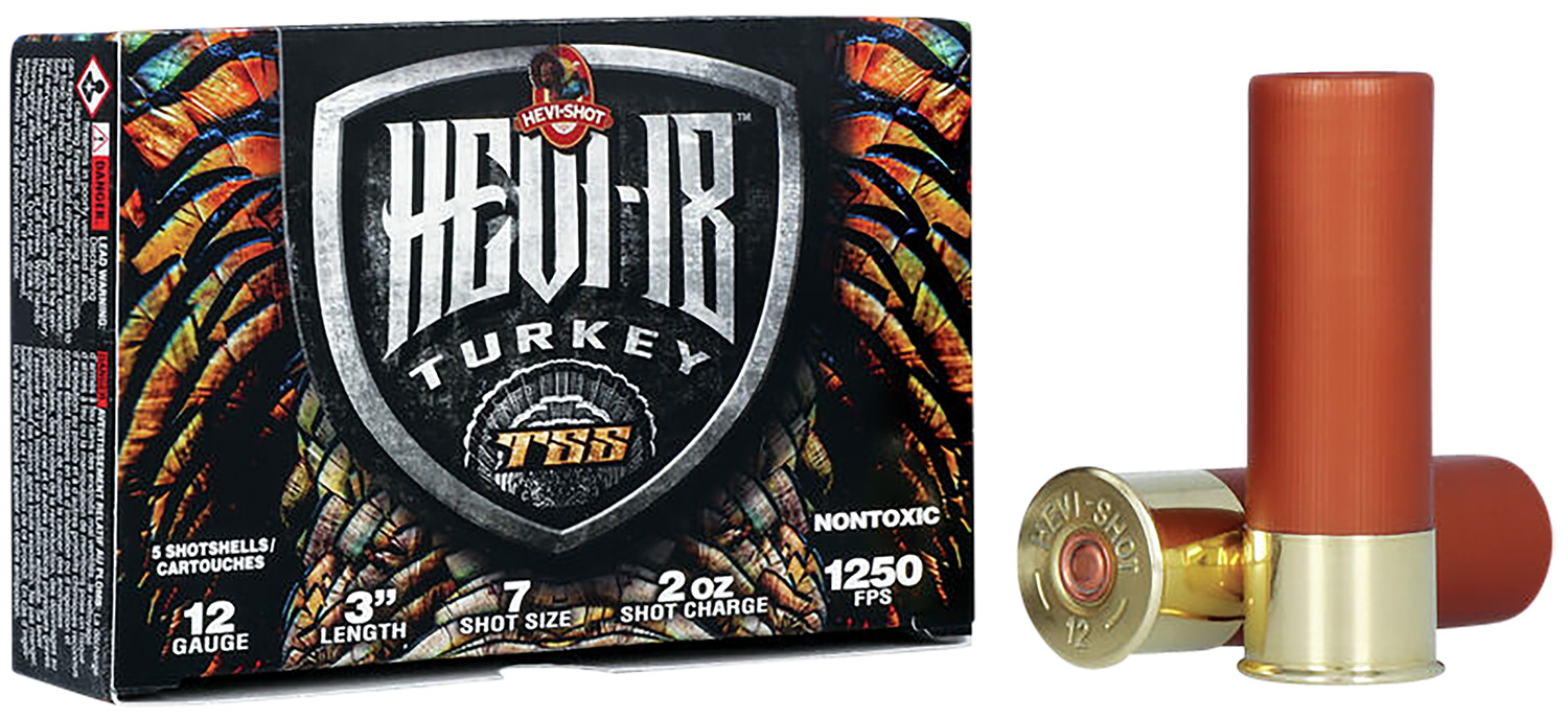 HEVI-Shot HS4007 HEVI-18 TSS Turkey 12Gauge 3″ 2oz Tungsten 7Shot 5 Per Box/10 Case