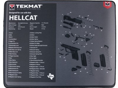 TekMat TEKR20HELLCAT  Ultra 20 Cleaning Mat Black/Gray Rubber 15″x20″ Springfield Hellcat Parts Diagram