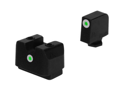 Rival Arms RA4B231G In-Line MOS Night Sights for G17/G19  Green Tritium White Outline Front Sight-Green Tritium White Outline Rear Sight