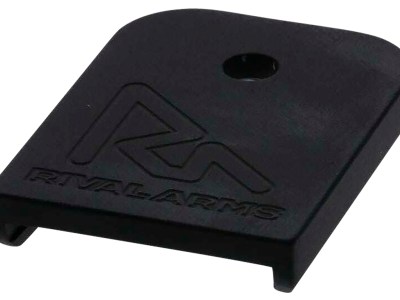 Rival Arms RA70G001A Mag Baseplate  9mm Luger/40 S&W/357 Sig, Compatible w/Glock (except 36/42/43/48), Black Aluminum